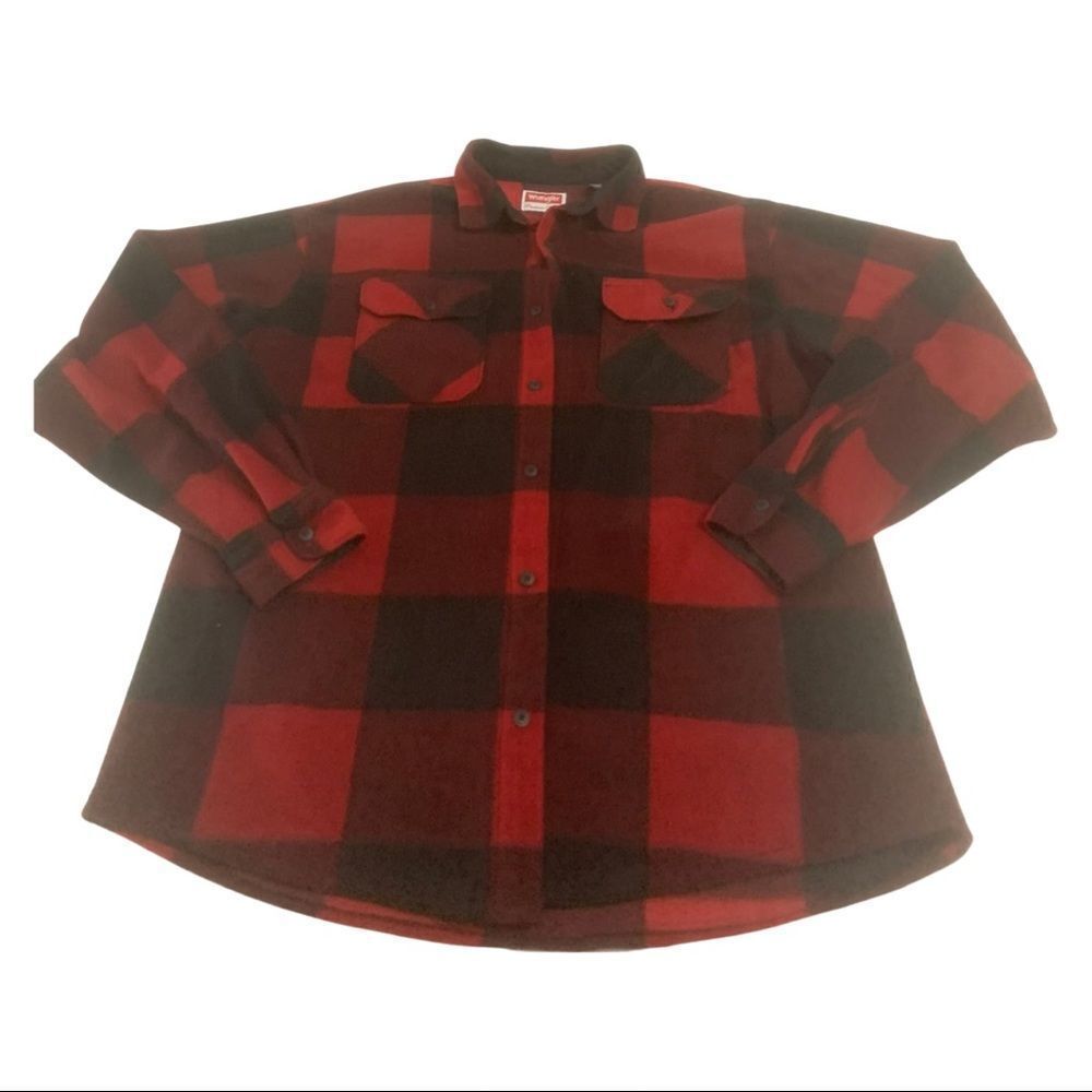 Mens wrangler heavy knit flannel